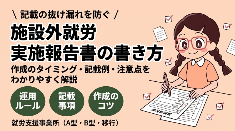 就労支援事業における施設外就労実施報告書について