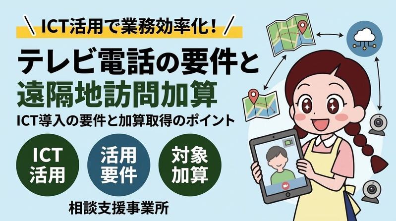 ICTを活用した相談支援！「テレビ電話装置等」の活用要件と「遠隔地訪問加算」